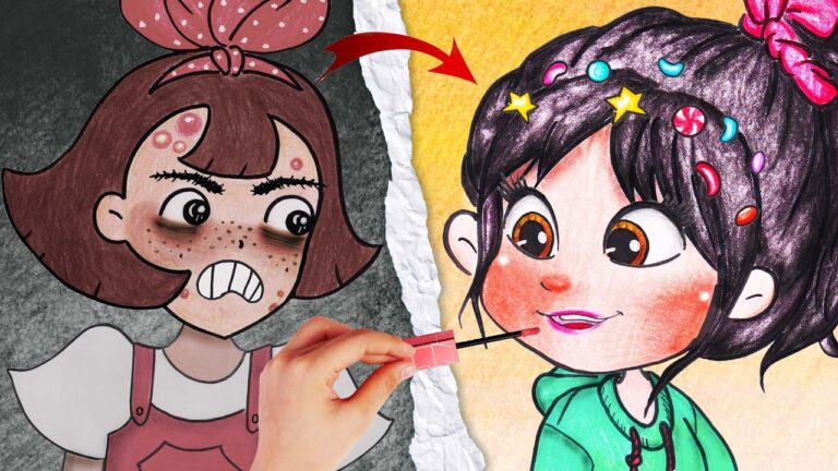Seegi Glow Up Into DISNEY VANELLOPE PRINCESS | Stop Motion Make Up Transformation